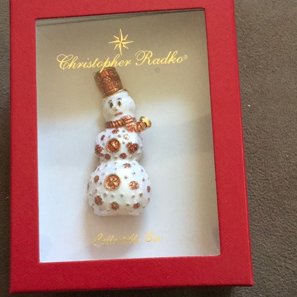 Jewelry - Christopher Radko snowman brooch